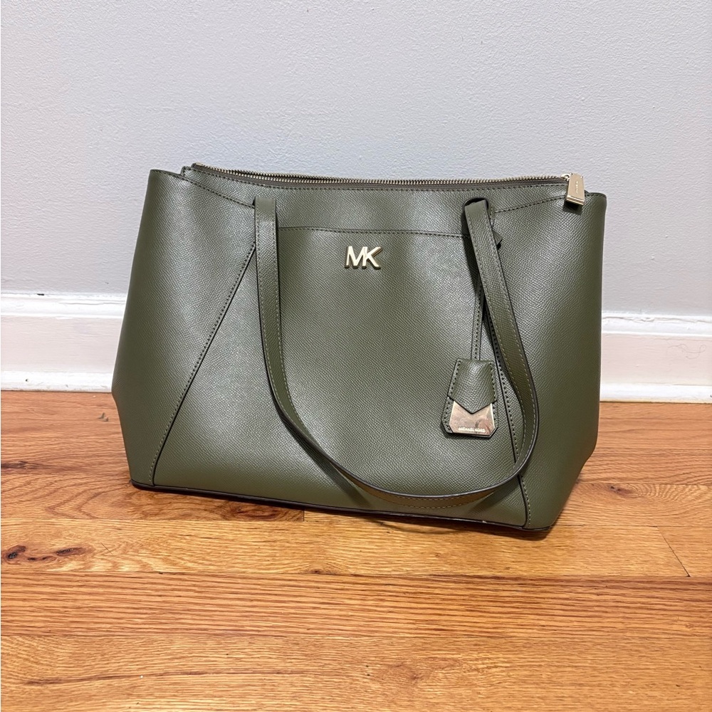 Michael Kors Olive Green Tote Bag